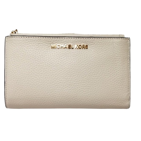 Michael Kors Jet Set Double Zip Wristlet Ecru - Picture 1 of 5